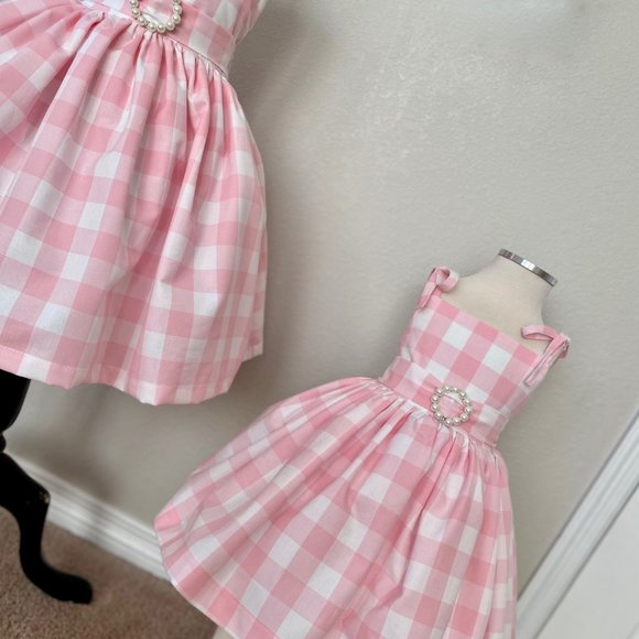 Other - girls pink gingham dress with matching bow